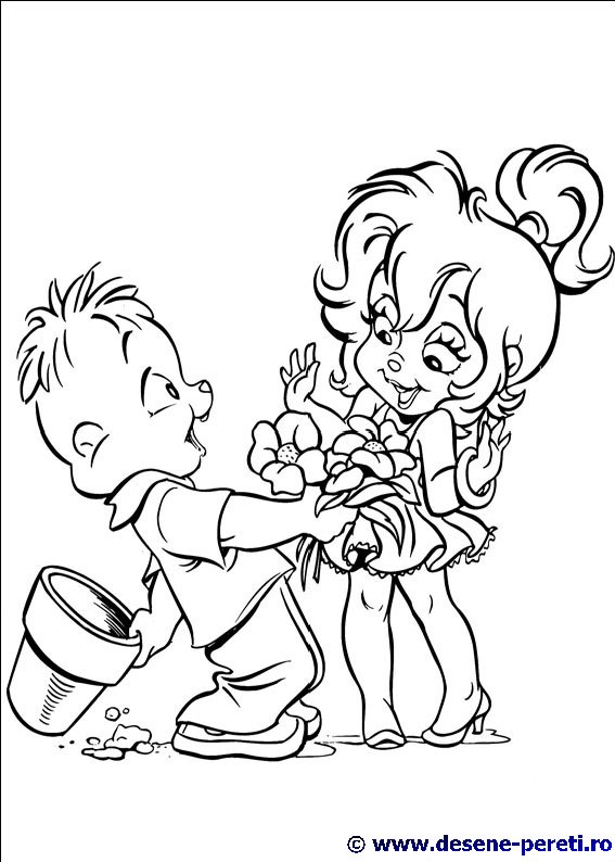 chipmunks desene colorat